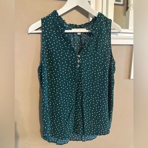 Loft green blouse, size small